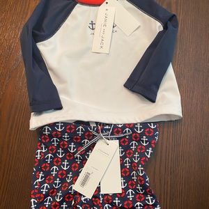 Baby boy swim suit and hat